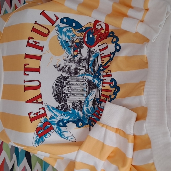 SHEIN...size XL...yellow white striped. NEW - Picture 5 of 5
